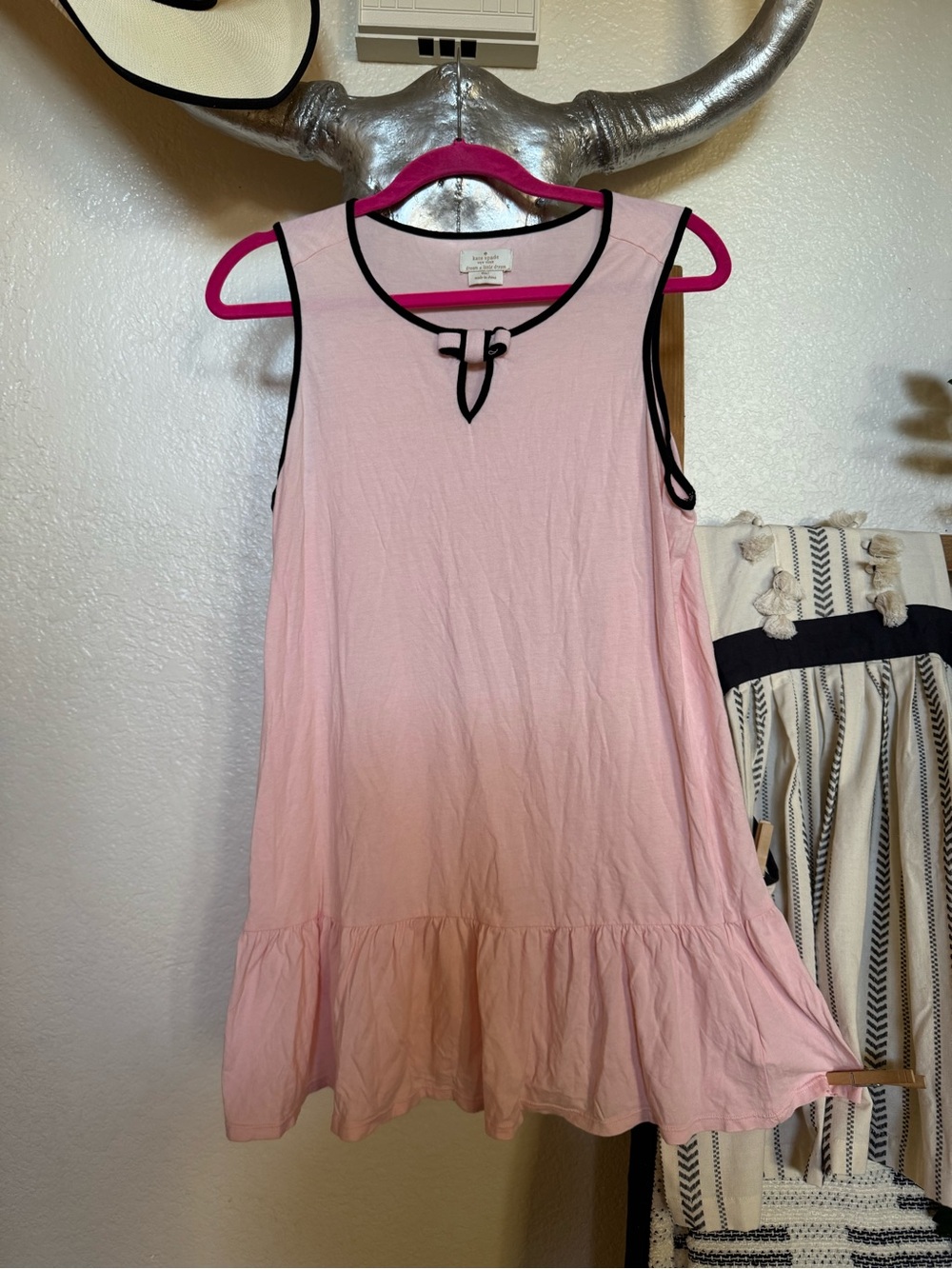 kate spade Pink Nightgown with Black Trim and Keyhole - Picture 2 of 8